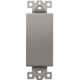thumbnail image 1 of ENERLITES Blank Decorator Wall Plate Insert, 1 Gang Blank Rocker Outlet Adapter Insert, 6001-NK, Nickel, 1 of 5