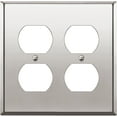 thumbnail image 1 of ENERLITES Double Duplex Receptacle Metal Wall Plate, Outlet Cover, Corrosion Resistant, Size 2-Gang 4.50" x 4.57", 7722-PC, Polished Chrome, Silver, 1 of 3