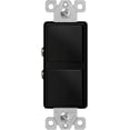 thumbnail image 1 of ENERLITES Double Paddle Rocker Combination Decorator Switch, Ground Terminal, Copper Wires Only, Single Pole or 3-Way, Residential/Commercial Grade, 15A 120-277VAC, 62835-BK, Black, 1 of 5