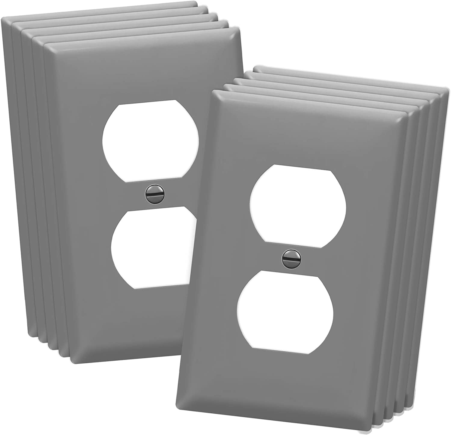 ENERLITES Duplex Electrical Outlet Wall Plate Cover, Standard Size 1