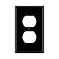 thumbnail image 1 of ENERLITES Duplex Receptacle Metal Wall Plate, Outlet Cover, Corrosion Resistant, Standard Size 1-Gang, 430 Stainless Steel, 7721-BG, Black Gloss, 1 of 7