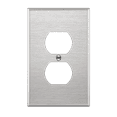 thumbnail image 1 of ENERLITES Duplex Receptacle Outlet Metal Wall Plate, Stainless Steel Outlet Cover, Corrosion Resistant, Mid-Size 1-Gang, UL Listed, 7721M, 430 Stainless Steel, Silver, 1 of 6