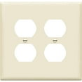 thumbnail image 1 of ENERLITES Duplex Receptacle Outlet Wall Plate, Gloss Finish, Midway Size 2-Gang, Unbreakable Polycarbonate Thermoplastic, UL Listed, 8822M-LA, Light Almond, 1 of 5