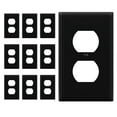 thumbnail image 1 of ENERLITES Duplex Receptacle Outlet Wall Plate, Size 1-Gang 4.50" x 2.76", Unbreakable Polycarbonate Thermoplastic, UL Listed, 8821-BK-10PCS, Black (10 Pack), 1 of 6