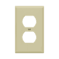 thumbnail image 1 of ENERLITES Duplex Receptacle Outlet Wall Plate, Standard Size 1-Gang, Polycarbonate Thermoplastic, Ivory, 1 of 6