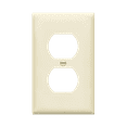 thumbnail image 1 of ENERLITES Duplex Receptacle Outlet Wall Plate, Standard Size 1-Gang , Polycarbonate Thermoplastic, Light Almond, 1 of 6