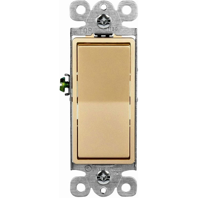 ENERLITES Elite Series Decorator Rocker Light Switch, 15A