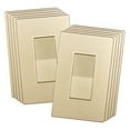 thumbnail image 1 of ENERLITES Elite Series Decorator Switch, Paddle / Rocker Single Pole, 3 Wire, Grounding Screw, Residential Grade, 15A 120V, UL listed, 91150-GDWP, Wall Plates Included, Gold 10 Pack, 1 of 5