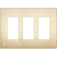 thumbnail image 1 of ENERLITES Elite Series Screwless Decorator Wall Plate Child Safe Outlet Cover, Gloss Finish, Size 3-Gang 4.68" H x 6.53" L, Unbreakable Polycarbonate Thermoplastic, SI8833-BGD, Brushed Gold, 1 of 5