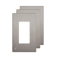 thumbnail image 1 of ENERLITES Elite Series Screwless Decorator Wall Plate Child Safe Outlet Cover, Size 1-Gang 4.68" H x 2.93" L, Unbreakable Polycarbonate Thermoplastic, SI8831-BNK, Brushed Nickel, 3 Pack, 1 of 5