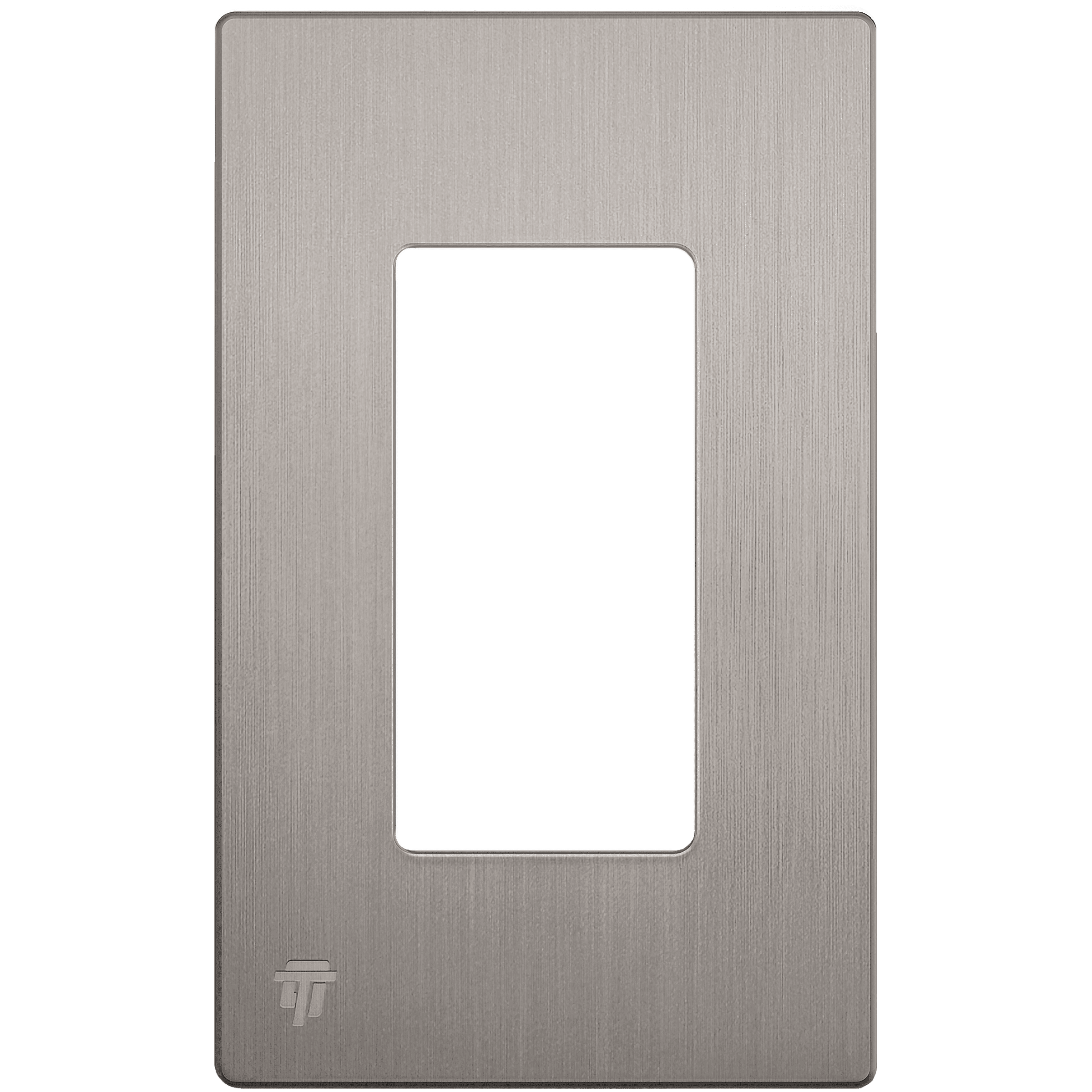 Brushed Nickel Screwless 1-Gang Decorator Wall Plate