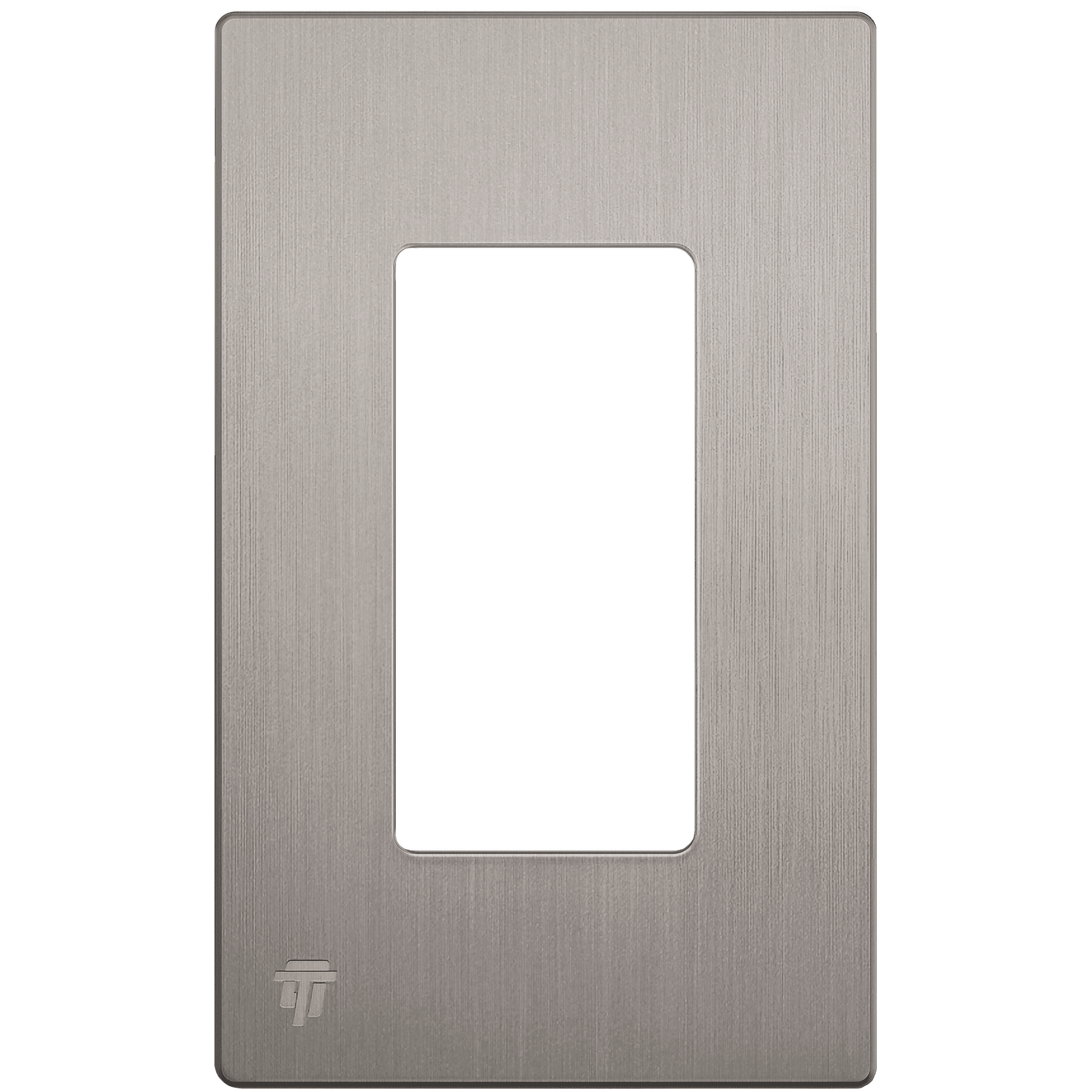 ENERLITES Elite Series Screwless Decorator Wall Plate Child Safe Outlet Cover, Size 1-Gang, Unbreakable Polycarbonate Thermoplastic, SI8831-BNK, Brushed Nickel