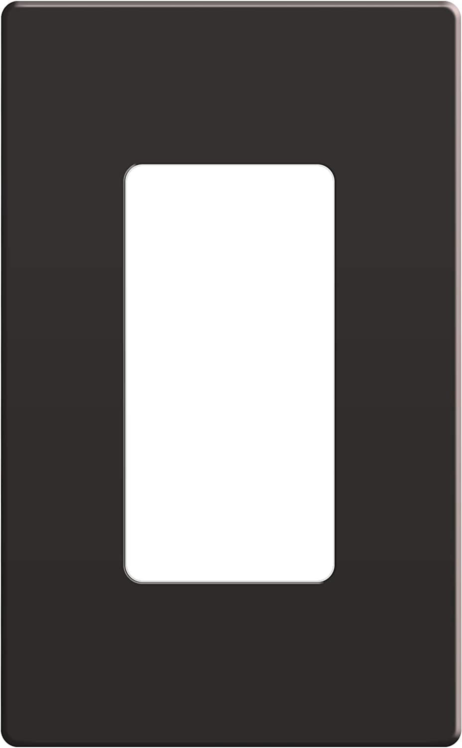 Dark Bronze 1-Gang Screwless Decorator Wall Plate
