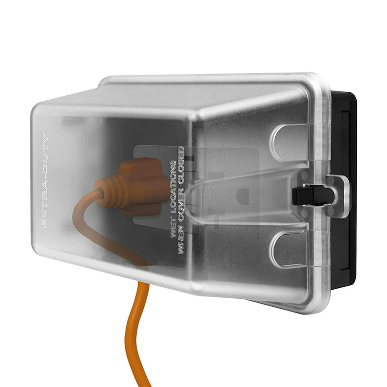 Enerlites Extra-Duty Weatherproof Enclosure, Outdoor Outlet Cover, Outdoor Decorator/GFCI Receptacles, Dual Installation, Horizontal or Vertical Use