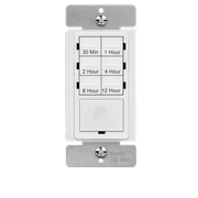 ENERLITES HET06 12 Hour Timer Switch, 30min-12Hr, Timer for Fan Motor and Lights, 1/2HP Support, Single Pole, UL Listed, Neutral Wire Required, White
