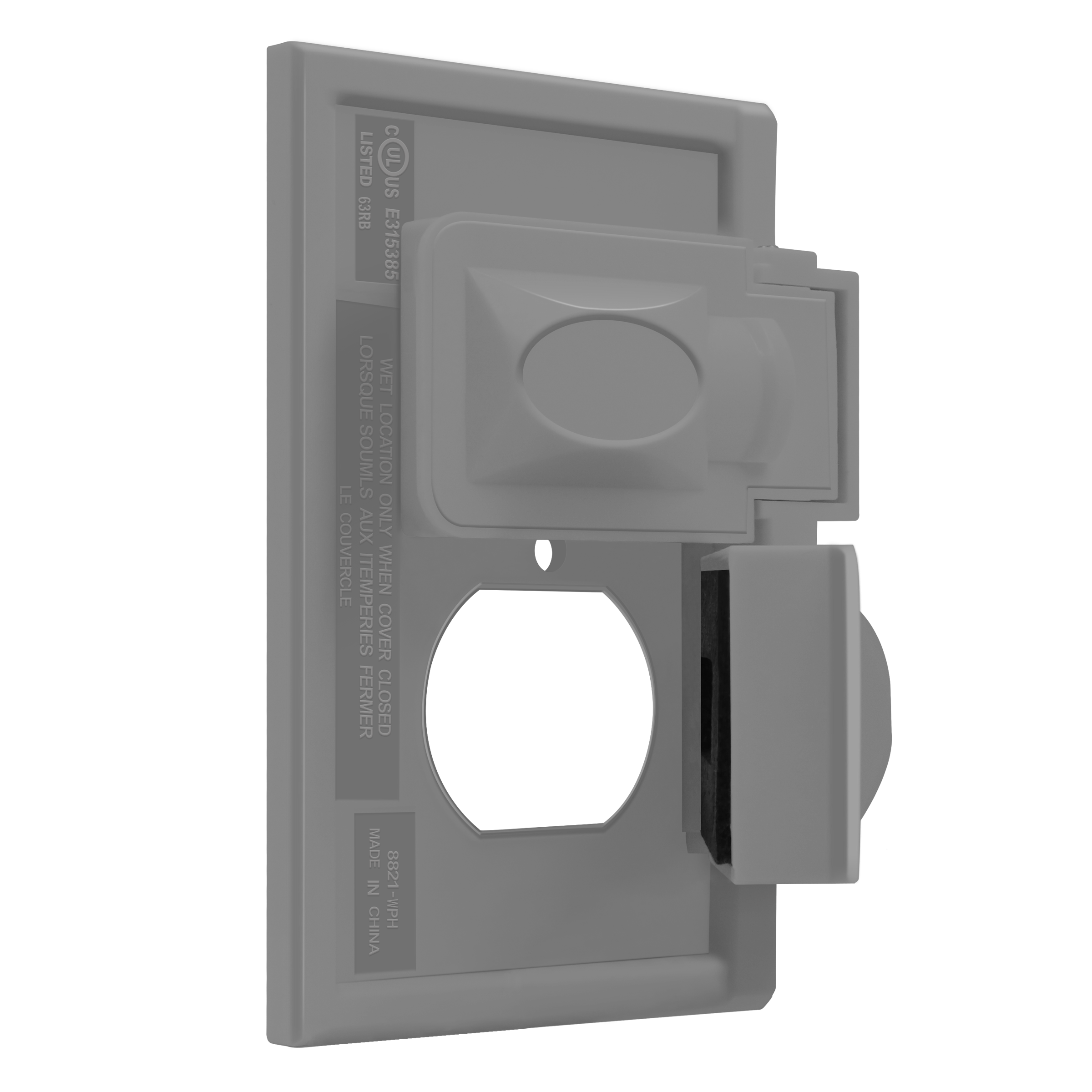 Leviton Finished Wood 1Gang Duplex Outlet Cover 89203POK