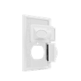 thumbnail image 1 of ENERLITES Horizontal Weatherproof Duplex Receptacle Wall Plate, Outdoor Electrical Outlet Cover, Standard Size 1-Gang 4.53” x 2.87”, Thermoplastic, 8821-WPH-W, White, 1 of 6