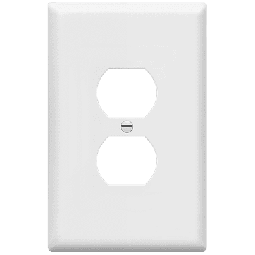 ENERLITES Jumbo Duplex Wall Plate, Oversized Receptacle Outlet Cover, 1-Gang, Polycarbonate Thermoplastic, 8821O-W, White