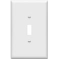 thumbnail image 1 of ENERLITES Jumbo Toggle Light Switch Wall Plate, Oversized 1-Gang, Unbreakable Polycarbonate Thermoplastic, 8811O-W, White, 1 of 5