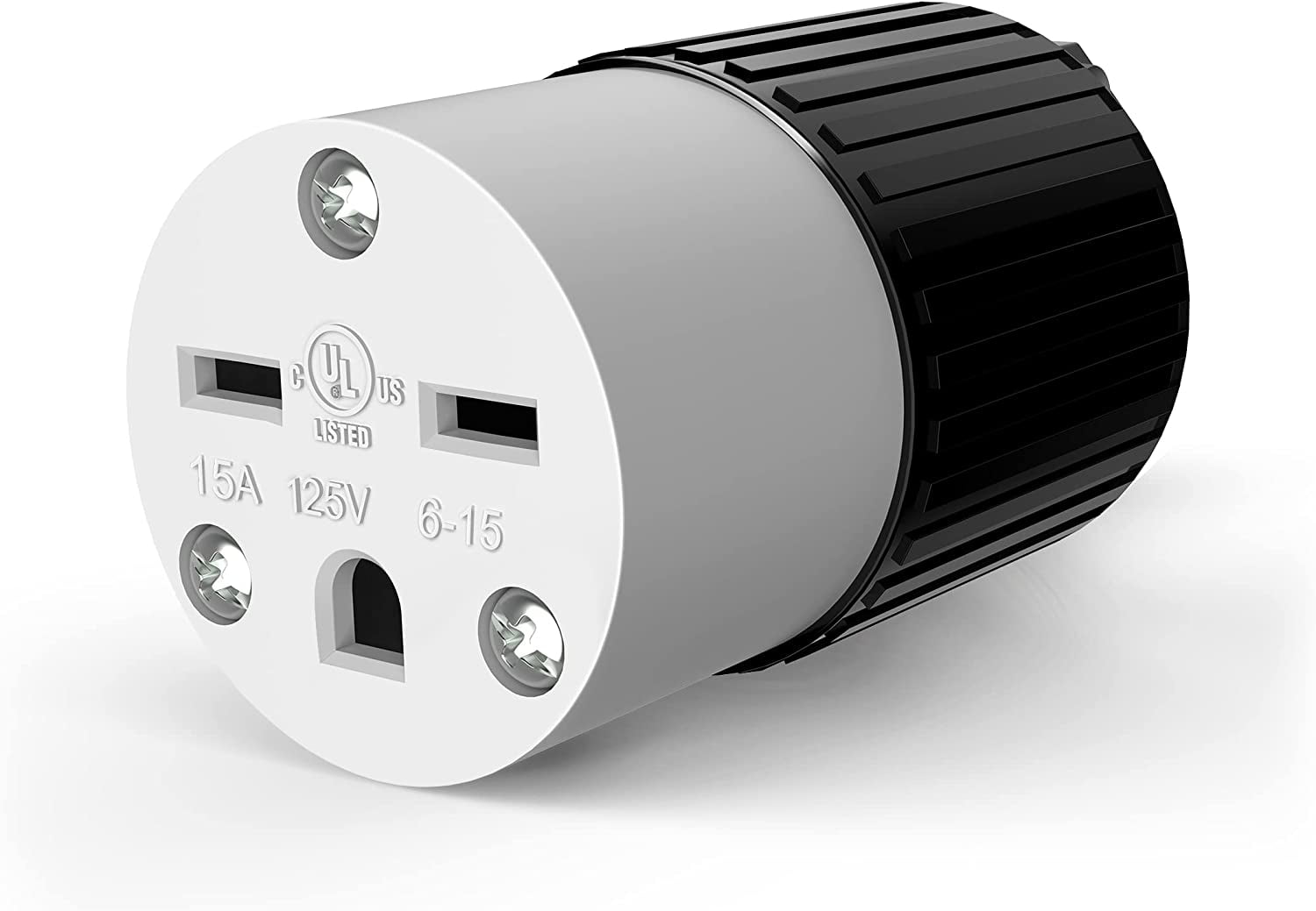 ENERLITES NEMA 615R Straight Blade Connector, Female Plug Replacement