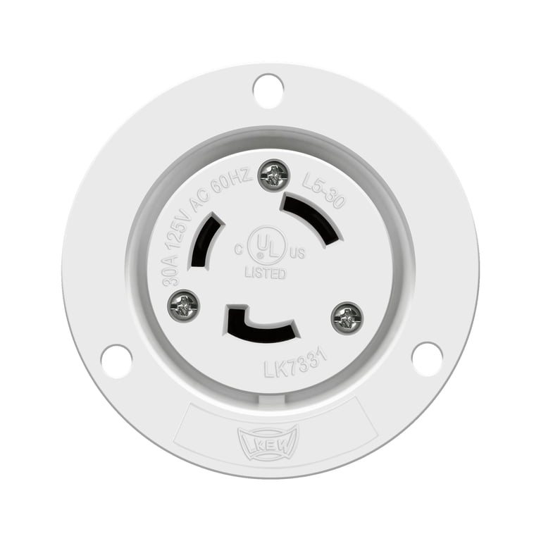 ENERLITES NEMA L5-30 Flanged Outlet, Locking Plug Charger
