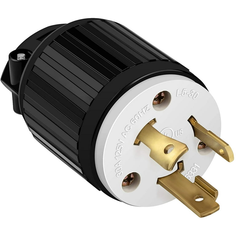 Road & Home 30-Amp-Volt Black 3-Wire Grounding Connector Road & Home 30-Amp-Volt Black 3-Wire Grounding Connector