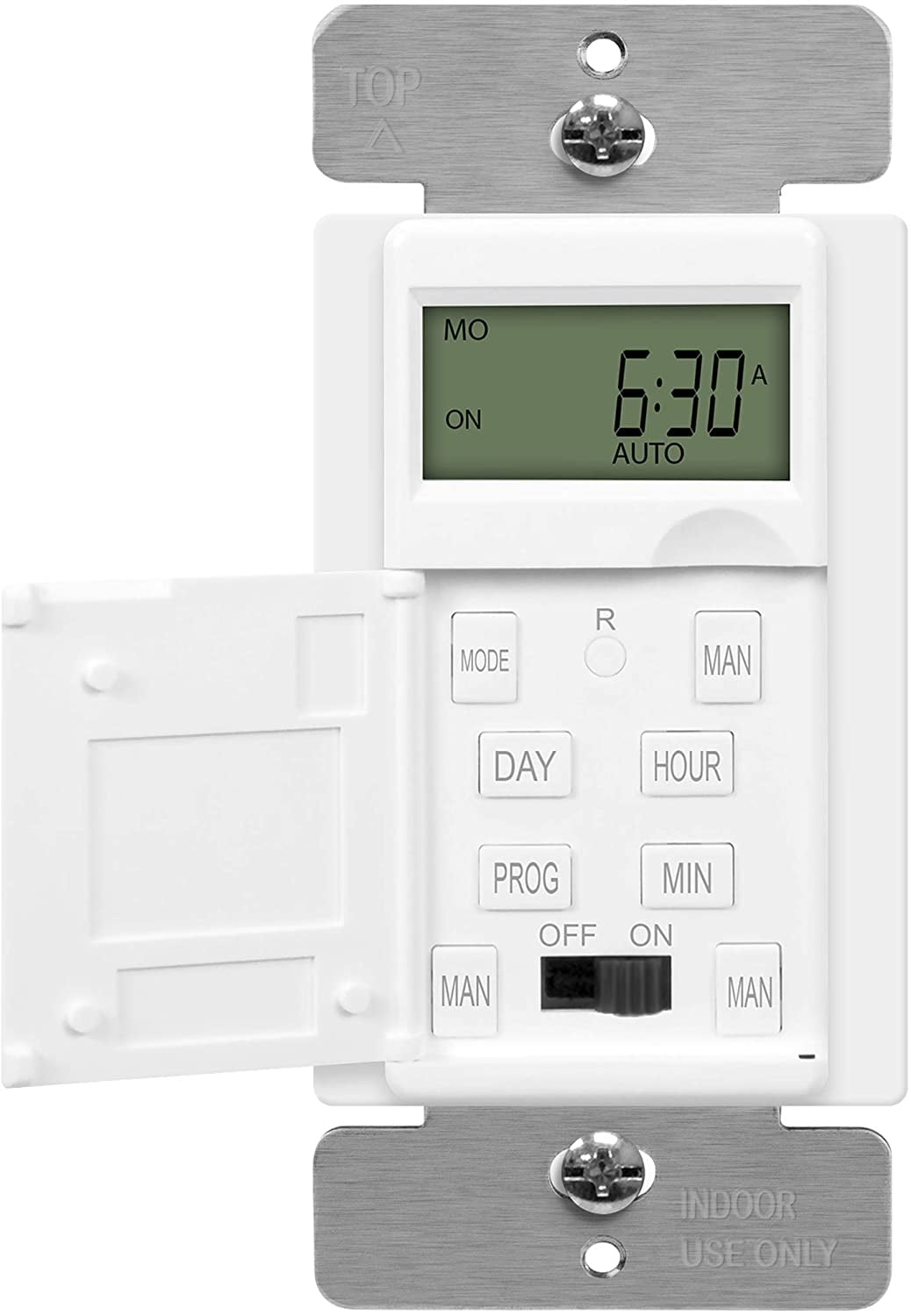 ENERLITES Programmable Digital Timer Switch for Lights, Fans, Motors, 7