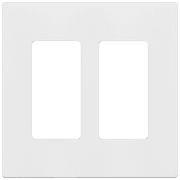 ENERLITES SI8832-W-STICKER Screwless Decorator Wall Plates Child Safe Outlet Covers, Size 2-Gang 4.68" H x 4.73” L, Unbreakable Polycarbonate Thermoplastic, SI8832-W, Glossy, White