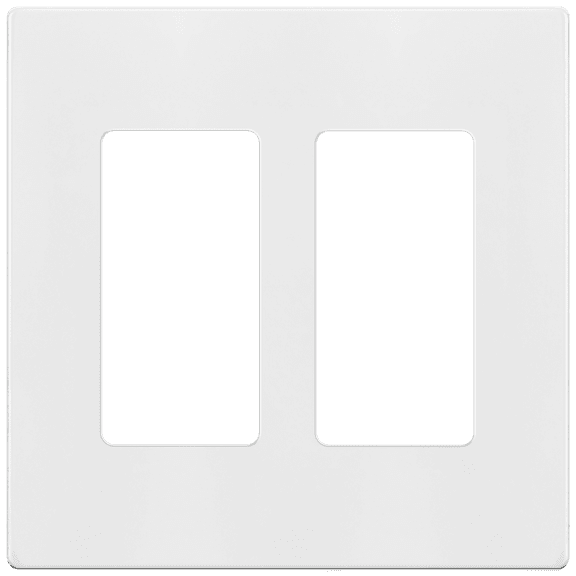 ENERLITES SI8832-W-STICKER Screwless Decorator Wall Plates Child Safe Outlet Covers, Size 2-Gang 4.68" H x 4.73” L, Unbreakable Polycarbonate Thermoplastic, SI8832-W, Glossy, White