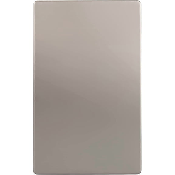 ENERLITES Screwless Blank Wall Plate, Child Safe Blank Device Outlet Cover, Standard Size, 1-Gang 4.68" x 2.93", Polycarbonate Thermoplastic, UL Listed, SI8801-NK, Nickel