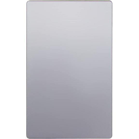 ENERLITES Screwless Blank Wall Plate, Child Safe Blank Device Outlet Cover, Standard Size 1-Gang, Polycarbonate Thermoplastic, Silver