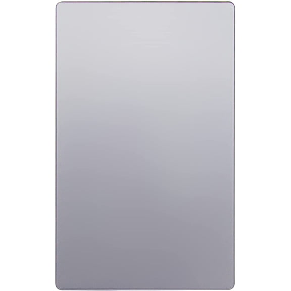 ENERLITES Screwless Blank Wall Plate, Child Safe Blank Device Outlet Cover, Standard Size 1-Gang, Polycarbonate Thermoplastic, Silver