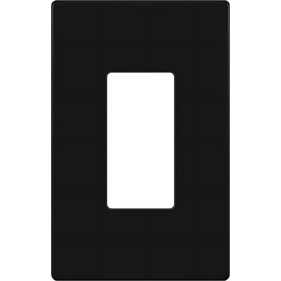 ENERLITES Screwless Decorator Wall Plate Child Safe Outlet Cover, Gloss Finish, Medium Size 1-Gang, Unbreakable Polycarbonate Thermoplastic, SI8831M-BK, Black