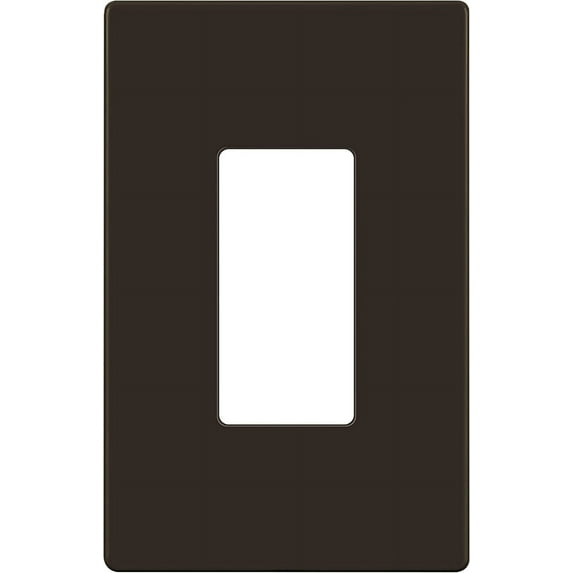 ENERLITES Screwless Decorator Wall Plate Child Safe Outlet Cover, Gloss Finish, Medium Size 1-Gang, Unbreakable Polycarbonate Thermoplastic, SI8831M-BR, Brown