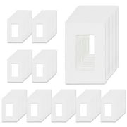 Enerlites Screwless 1-Gang Decorator Wall Plate, Rocker Switch/Outlet Cover, Size 1-Gang, SI8831-W-100PCS, White (100 Pack)