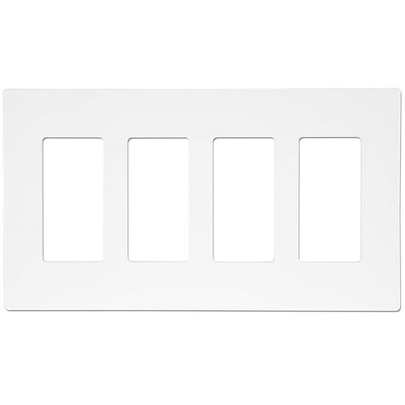 ENERLITES Screwless Decorator Wall Plate, Child Safe Outlet Cover, Size 4-Gang, Unbreakable Polycarbonate Thermoplastic, Glossy, White