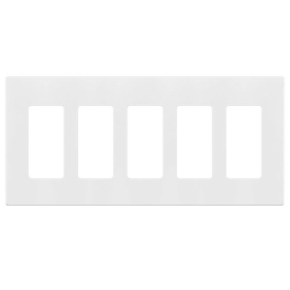 ENERLITES Screwless Decorator Wall Plates, Child Safe Outlet Covers, Size 5-Gang, Unbreakable Polycarbonate Thermoplastic, Glossy, White