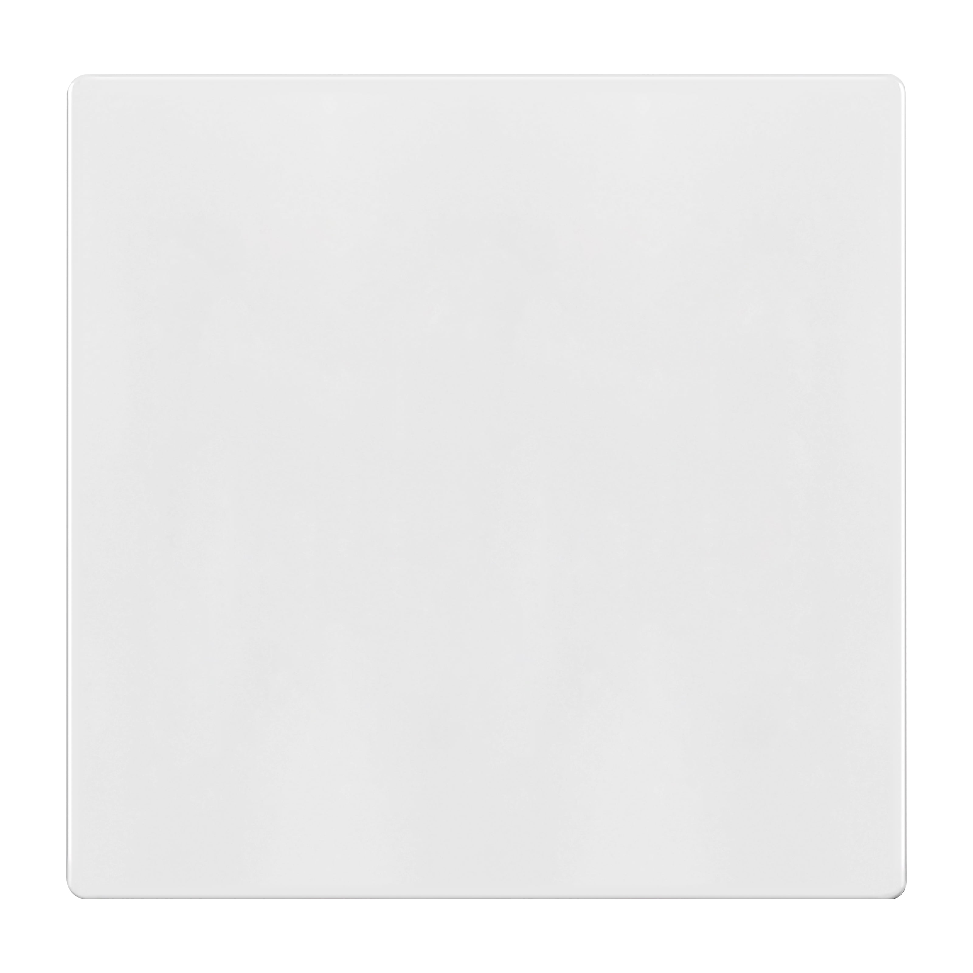 White Polycarbonate Screwless Double Blank Wall Plate