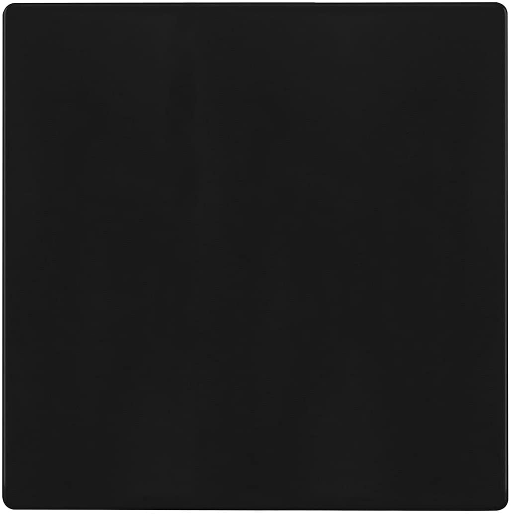 Black 2-Gang Screwless Blank Wall Plate