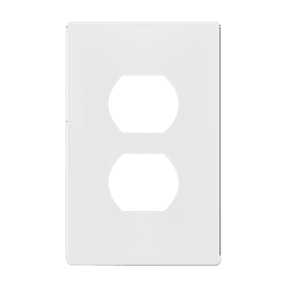 ENERLITES Screwless Duplex Wall Plate, Receptacle Outlet Cover, Standard Size 1-Gang, Unbreakable Polycarbonate Thermoplastic, Glossy White