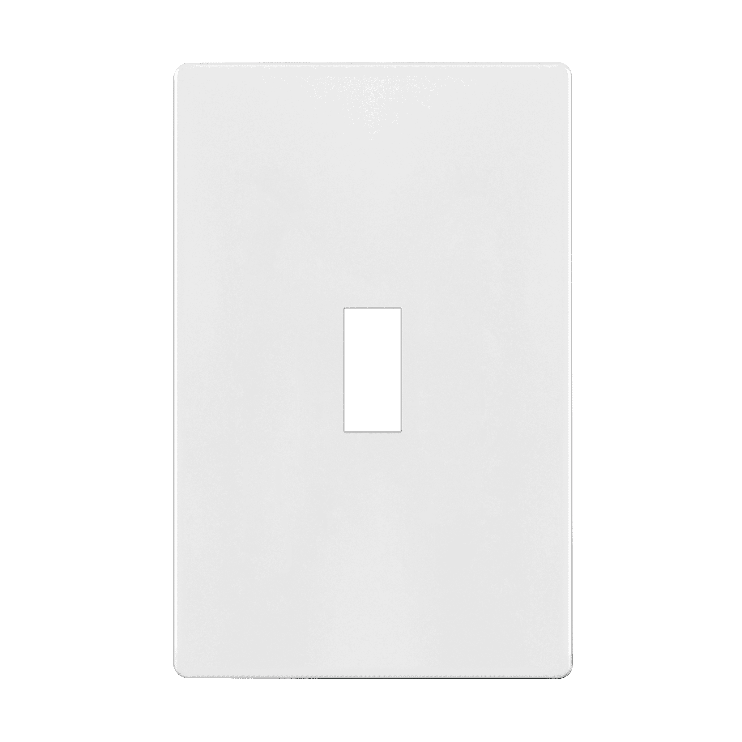 White Polycarbonate Screwless Toggle Switch Wall Plate