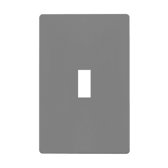 ENERLITES Screwless Toggle Switch Wall Plate, Child Safe Light Switch Cover, Standard Size 1-Gang 4.68" x 2.93", Unbreakable Polycarbonate Thermoplastic, UL Listed, SI8811-GY, Glossy, Gray