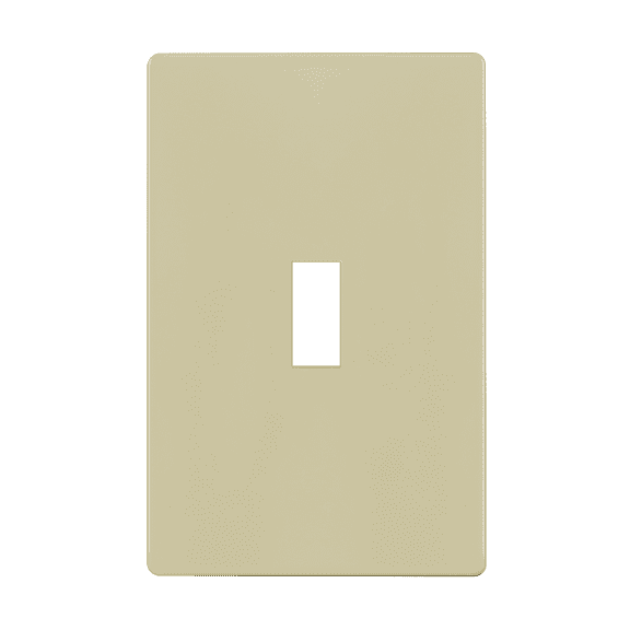 ENERLITES Screwless Toggle Switch Wall Plate, Child Safe Light Switch Cover, Standard Size 1-Gang 4.68" x 2.93", Unbreakable Polycarbonate Thermoplastic, UL Listed, SI8811-I, Glossy, Ivory
