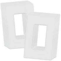 ENERLITES Screwless Wall Plate, Decorator Switch Covers, 1-Gang, Polycarbonate Thermoplastic, White (10 Pack)