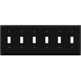 thumbnail image 1 of ENERLITES Six Gang Light Switch Wall Plate, Toggle Switch Plate, 6-Gang Standard Size, Unbreakable Polycarbonate Thermoplastic, 8816-BK, Black, 1 of 5