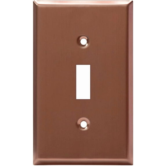 ENERLITES Toggle Light Switch Metal Wall Plate, Stainless Steel Switch Cover, Corrosion Resistant, Standard 1-Gang, Stainless Steel 201, 7711-BRG, Brushed Rose Gold