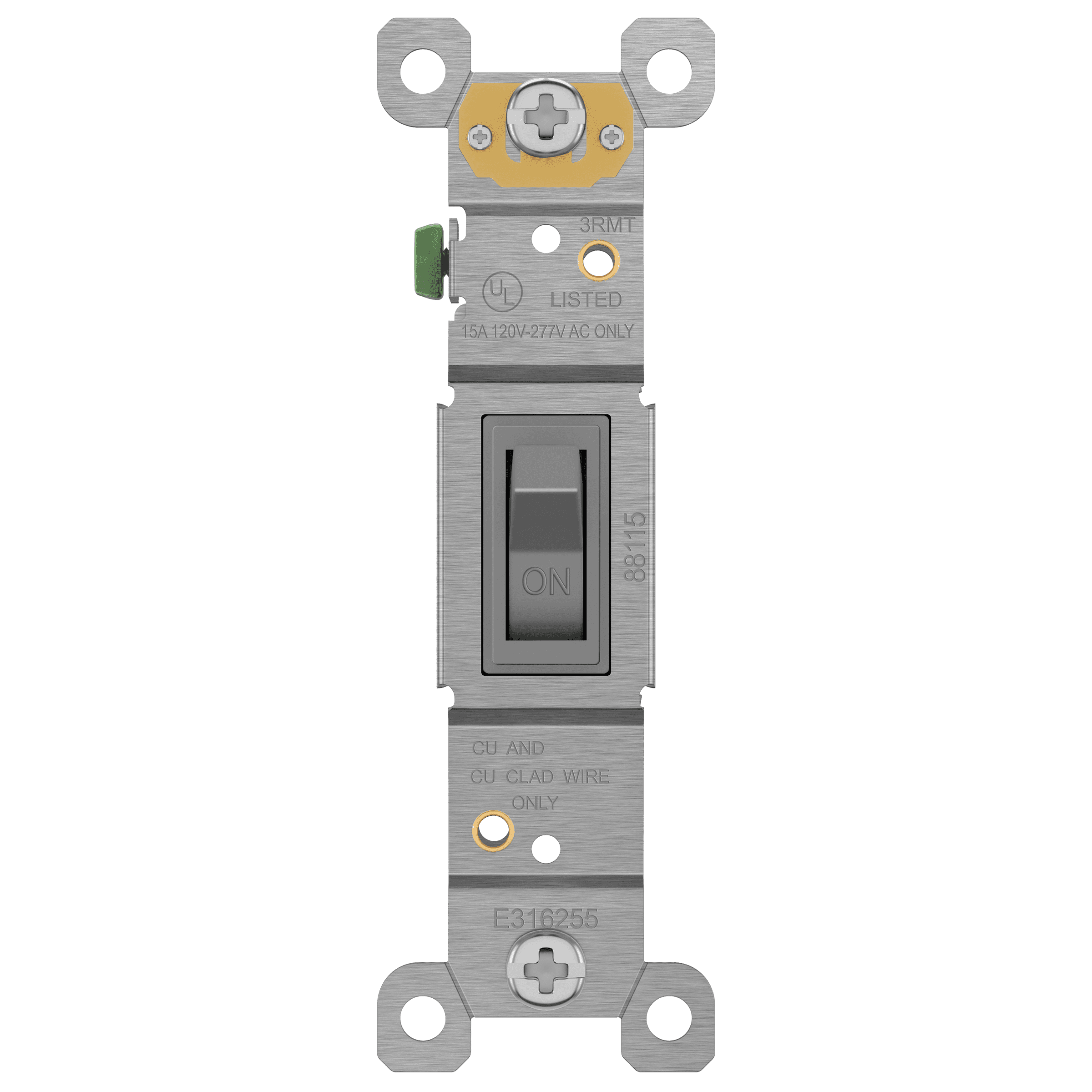 ENERLITES Toggle Light Switch, Single Pole, 15A 120-277V, Grounding ...