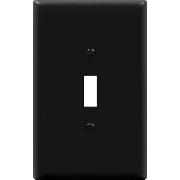 ENERLITES Toggle Light Switch Wall Plate, Jumbo Switch Cover, Gloss Finish, Oversized 1-Gang, Unbreakable Polycarbonate Thermoplastic, 8811O-BK, Black