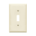 thumbnail image 1 of ENERLITES Toggle Light Switch Wall Plate, Standard Size 1-Gang, Unbreakable Polycarbonate Thermoplastic, 8811-LA, Light Almond, 1 of 5