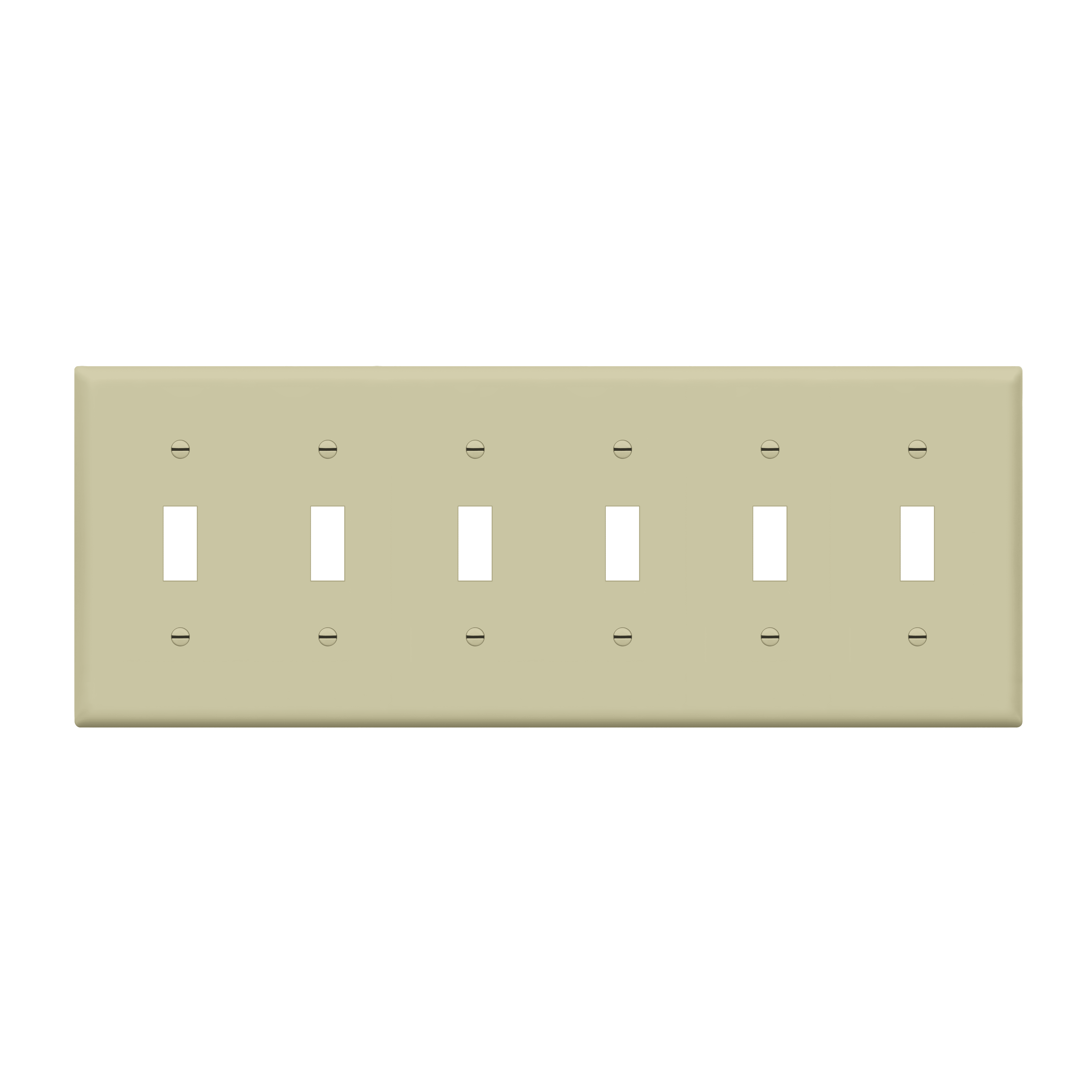 ENERLITES Toggle Switch Plate, 6Gang Standard Size, Unbreakable
